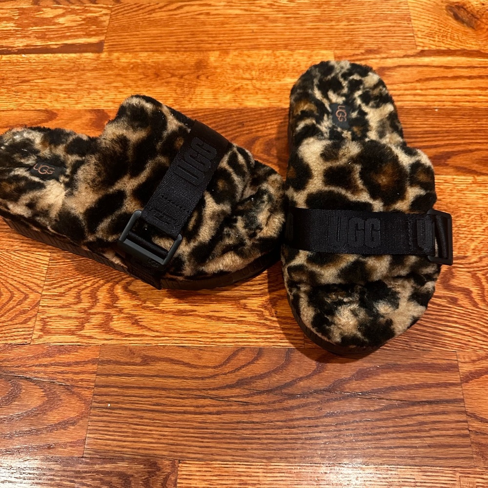 Leopard UGG Platform Slippers